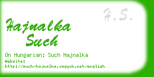 hajnalka such business card